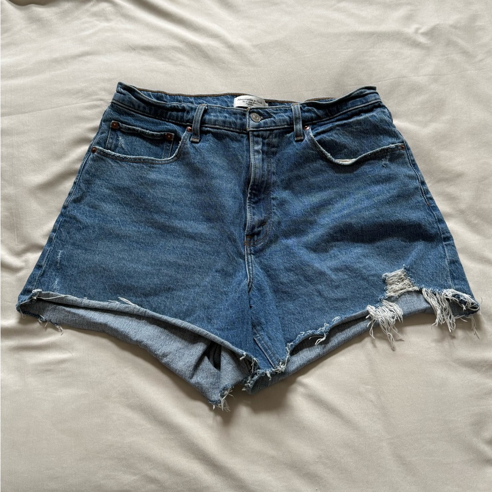 Abercrombie & Fitch Curve Love 4” High Rise Mom Shorts Size 32/14